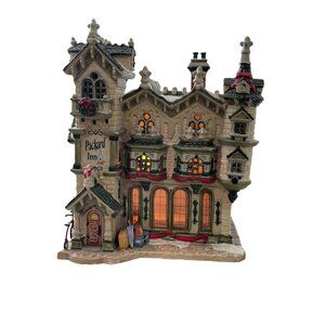 Lemax Packard Inn 2003 Lighted Holiday Village Decoration Porcelain Figurine